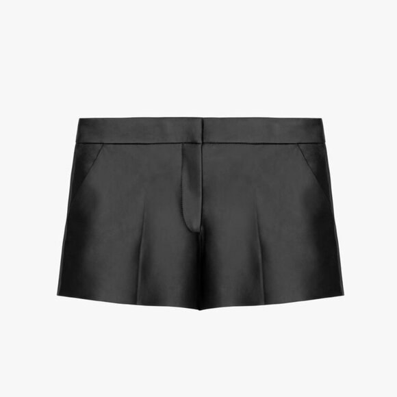 Zara x Kaia Gerber Black Real Leather Low Rise Mini Skirt - Picture 3 of 6
